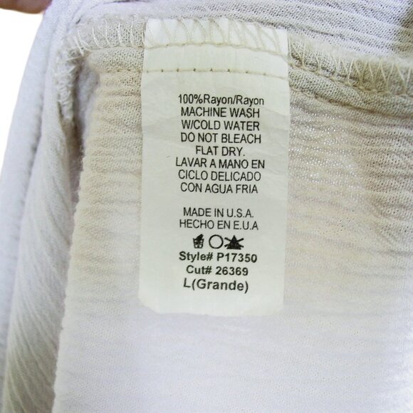 FINAL TOUCH Tiered Wide Leg Swingy Boho Palazzo Pants Women's L - Made in USA - Picture 7 of 8